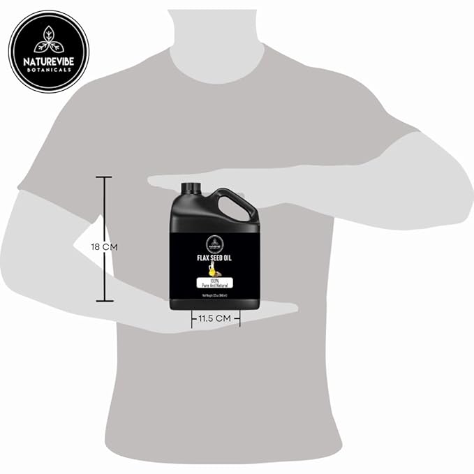 Naturevibe Botanicals Flaxseed Oil 32 Ounces | 100% Pure and Natural | Great for Skin Care and Hair Care-Velvo Beauty