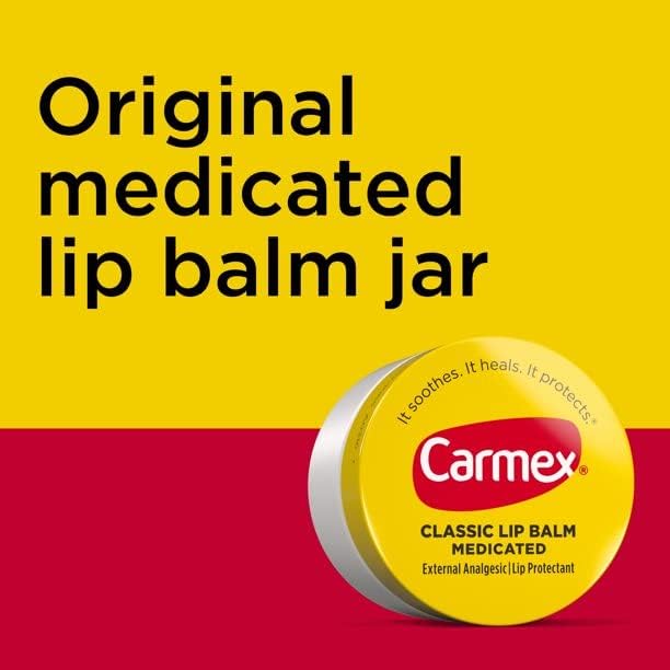 Carmex Classic Lip Balm Medicated 0.25 oz (Pack of 10)-Velvo Beauty