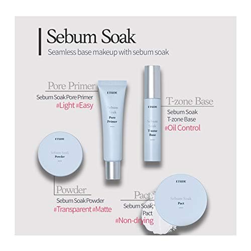 ETUDE Sebum Soak Powder 5g (23AD) | Makeup Powder for Oily Face with Sebum Control, Soft Skin Effect and Matte Finish | Flawless Long-Lasting Make up | Kbeauty-Velvo Beauty