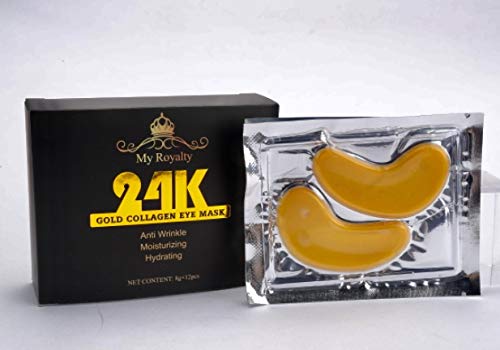 My Royalty 24K Gold Eye Mask 12 pairs collagen eye mask - anti aging, puffy eyes, tired eyes, dark circles, anti wrinkle, hylauronic acid-Velvo Beauty