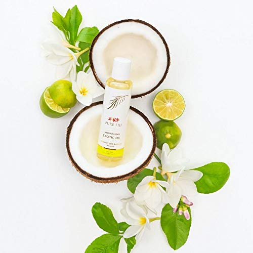 Pure Fiji Body Collection 7pacs- Bath and Body Gift Set Include - Body Mist,Coconut Crush, Body Oil, Body Butter, Soap, Body Lotion, Hand Creme - Travel Size, Scent Coconut Lime Blossom-Velvo Beauty