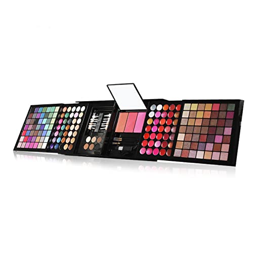 Teen Beginner Makeup Kit, Makeup Kit For Women Full Kit 177 Color Eyeshadow Palette Lipstick Set Lips Blush Foundation Eyebrow Powder With Mirror + 20pcs brush-Velvo Beauty