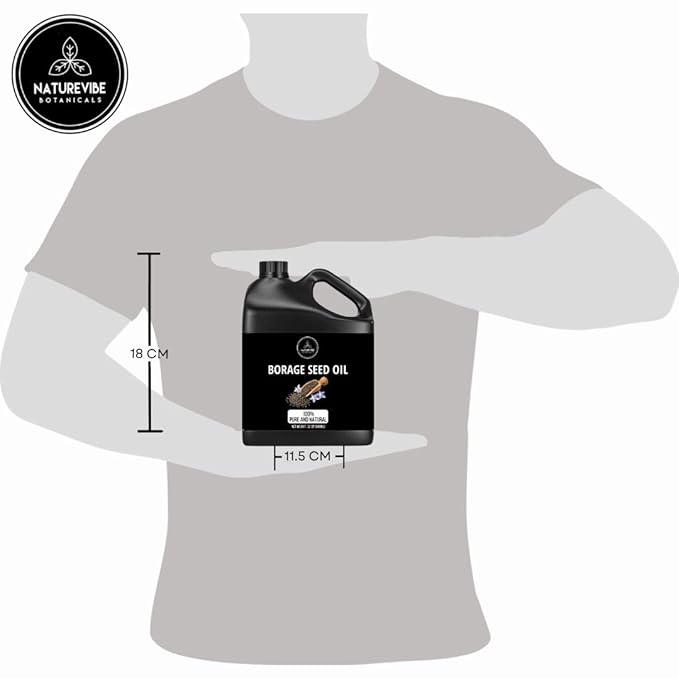 Naturevibe Botanicals Borage Oil 32 Ounces | 100% Pure and Natural | Great for Skin Care and Hair Care-Velvo Beauty