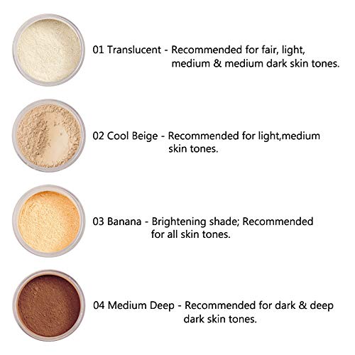 2 Pcs PHOERA Setting Powder and Face Primer, Control Oil Brighten Skin Color Cover Face Setting Loose Powder。 (02 Cool Beige + makeup primer)-Velvo Beauty