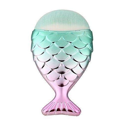 Funfunman Makeup Brushes 11PCS Make Up Foundation Eyebrow Eyeliner Blush Cosmetic Concealer Brushes(Mermaid Colorful)-Velvo Beauty