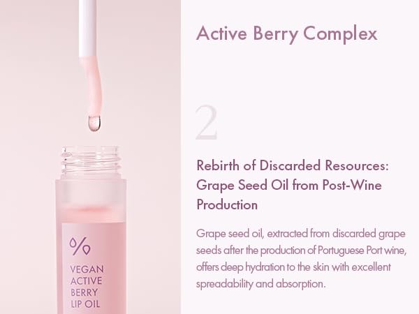 leegeehaam Dr.Ceuracle Vegan Active Berry Lip OilㅣAnti-Aging, Moisturizing, Revitalizing and GlowingㅣKorean Tinted Lip GlossㅣResveratrol from French Grape for Dry Lips, 0.15 Fl Oz-Velvo Beauty