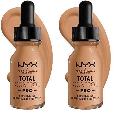 NYX PROFESSIONAL MAKEUP Total Control Pro Drop Foundation, Skin-True Buildable Coverage - Soft Beige (Pack of 2)-Velvo Beauty