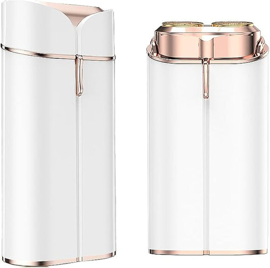 Facial Hair Removal for Women, Portable Painless Electric Shaver Device with Built-in LED, Wet/Dry Electric Razor Hair Remover Epilators for Face, Chin, Upper Lip and Arms (White-2025)-Velvo Beauty