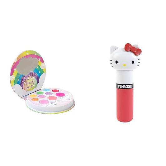 Lip Smacker Unicorn Eyeshadow Palette & Hello Kitty Cheerful Cherry Lip Balm Bundle-Velvo Beauty