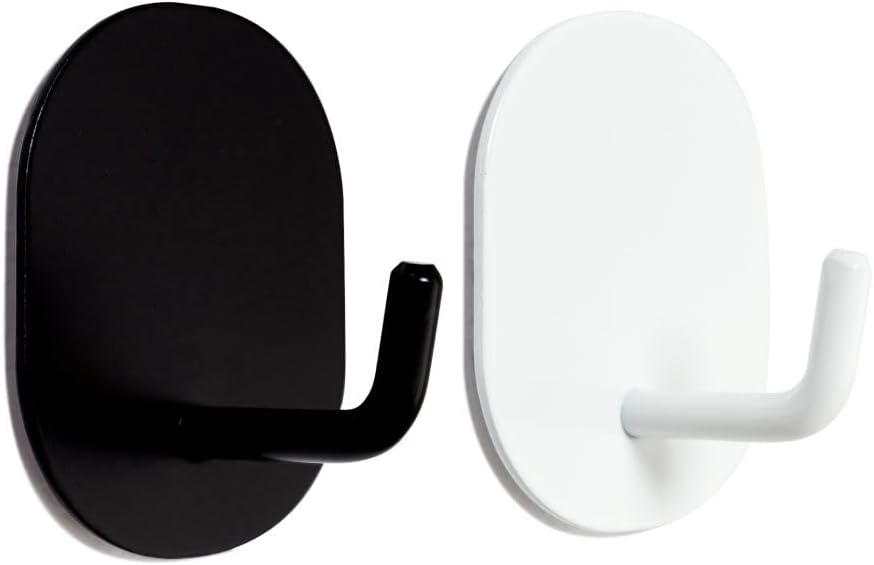 Magnetic Hooks,Strong Hooks for Kitchen, Refrigerator, Wardrobe and Outdoor Grill, Cabin, Hanging Clothes, Keys, Kitchenware(White&Black, 2psc)-Velvo Beauty