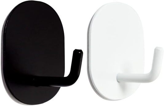 Magnetic Hooks,Strong Hooks for Kitchen, Refrigerator, Wardrobe and Outdoor Grill, Cabin, Hanging Clothes, Keys, Kitchenware(White&Black, 2psc)-Velvo Beauty
