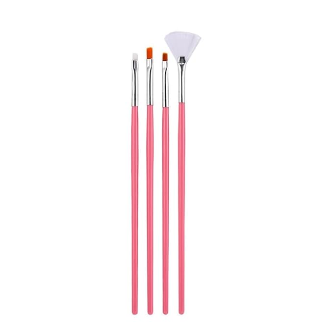 20pcs Nail Art Brushes Set, Nail Art Design Pen Painting Tools with Nail Extension Gel Brush, Nail Polish Brush, Builder Nail Gel Brush, Dotting needle,Adhesive drill pen (PinkFlower)-Velvo Beauty