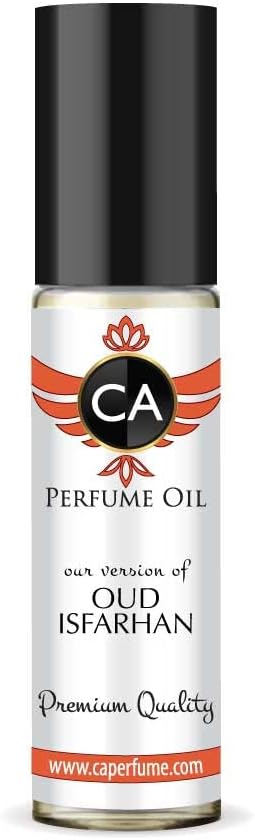 CA Perfume Impression of Christian D. Oud Isfarhan For Women & Men Replica Fragrance Body Oil Dupes Alcohol-Free Essential Aromatherapy Sample Travel Size Long Lasting Attar Roll-On 0.3 Fl Oz/10ml-Velvo Beauty