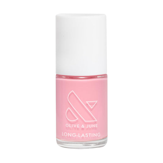 Olive & June Long Lasting Nail Polish | Plump, Gel-Like Finish | No Lamp Needed | Lasts up to 10 days | Salon-Quality at Home | Vegan & Cruelty-Free | Chip-Resistant | Saltwater Taffy | Sheer Pink-Velvo Beauty