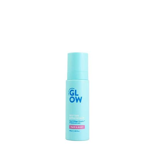Australian Glow Miracle Mist, Self Tanner for Face & Body w/Quad-Collagen Complex & Hyaluronic Acid, 3.38 fl. oz / 100ml-Velvo Beauty