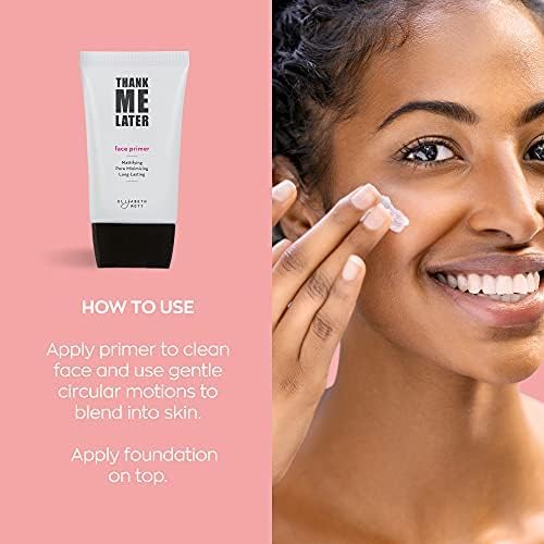 Elizabeth Mott Thank Me Later Face & Eye Primer – Long-Lasting Matte Makeup Base, Pore Minimizer, Oil & Shine Control, Wrinkle Blurring, Crease Prevention, Smooth Finish for All-Day Wear – 10g & 30g-Velvo Beauty