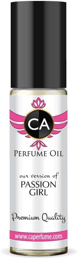 CA Perfume Impression of Christian D. Passion Girl For Women Replica Fragrance Body Oil Dupes Alcohol-Free Essential Aromatherapy Sample Travel Size Concentrated Long Lasting Roll-On 0.3 Fl Oz/10ml-Velvo Beauty