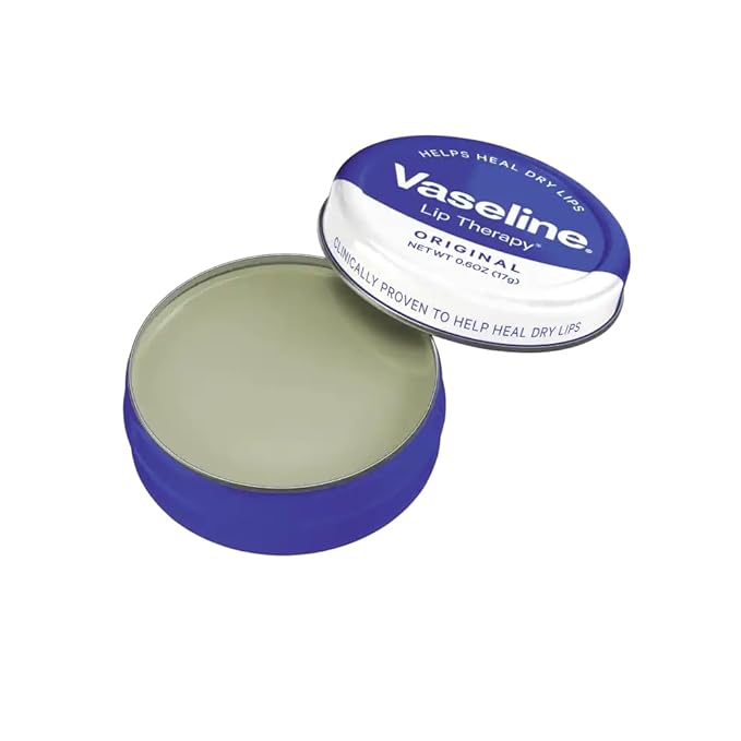 Vaseline Therapy Lip Balm Tin, Original, 0.6 Ounce (Pack of 3)-Velvo Beauty