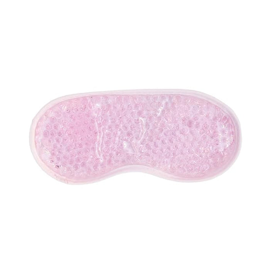 The Vintage Cosmetic Company Gel Bead Eye Mask, Super-Soft Plush Adjustable Headband, Calms Tired Eyes and Soothes Headaches, Skincare Accessory, Pink Design-Velvo Beauty
