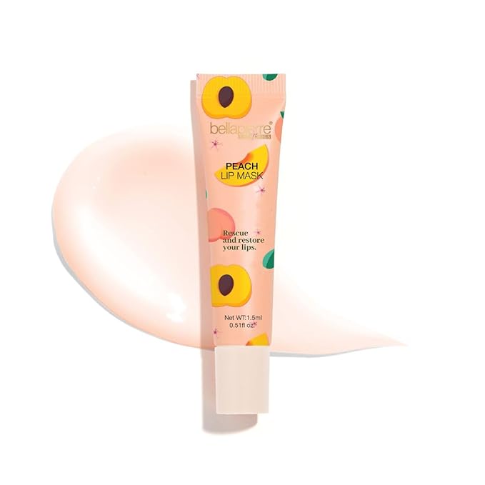 bellapierre Cosmetics Peach Lip Mask | Lip Plumping Mask with Hyaluronic Acid | Moisturizing Lip Balm for Daily Use-Velvo Beauty