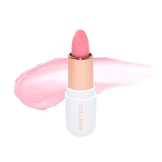 Winky Lux Matcha Lip Balm with Coconut Oil, Vitamin E and Caffeine, Lip Moisturizer, Clear, Strawberry-Velvo Beauty