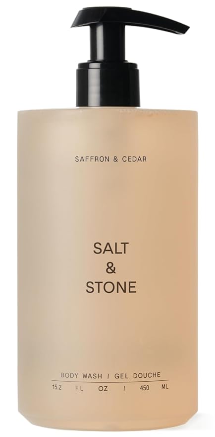 Salt & Stone Body Wash with Antioxidants for Deep Moisture | For Women & Men, Sulfate, Paraben, & Dye Free, Leaving Skin Soft and Hydrated - 15.2 fl oz-Velvo Beauty