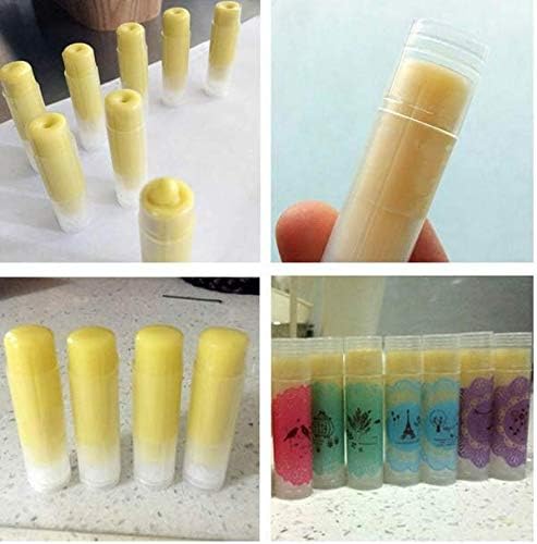 12 Pieces Clear Plastic Empty Lip Balm Tubes Containers DIY Lip Balm Lip Gloss Tube Pipe Bottle-Velvo Beauty