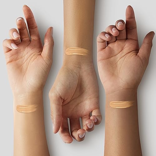 Glo Skin Beauty Luminous Liquid Mineral Foundation Makeup with SPF 18 (Caramel) - Improves Uneven Skin Tone, Smooths & Corrects Imperfections, Sheer to Medium Coverage, Dewy Finish-Velvo Beauty