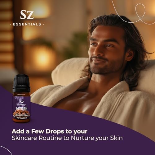 5-Year Aged Myrrh Premium Essential Oil – Rich, Earthy Aroma | Pure & Natural for Aromatherapy & Wellness - Therapeutic Grade & Vegan - 100% Pure and Natural - Undiluted - 0.17 fl oz.-Velvo Beauty