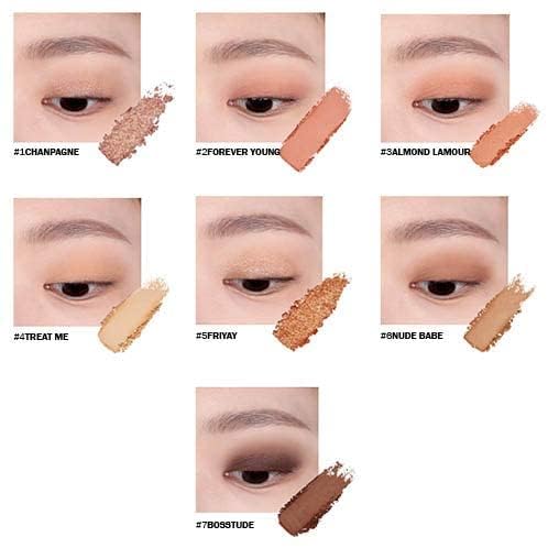 Espoir Real Eye Palette #1 Peachy Like (Warm Peach Color Filter) | Multi-Use Long-Lasting Colors with Sparkling Glitter for Eyeshadow Base and Cheeks Makeup-Velvo Beauty