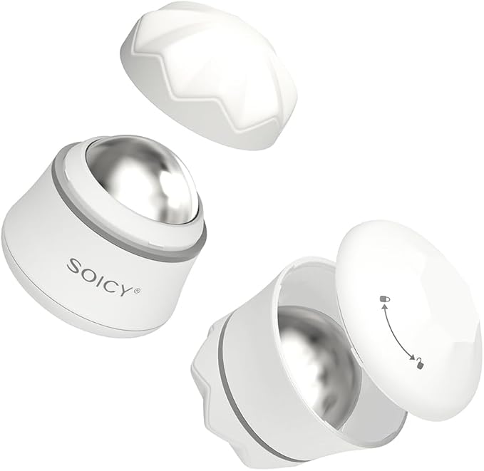 Ice Roller for Face and Eyes Body, Facial Ice Roller 360° Rotating Stainless Steel Ball Face Massager Fitness Cryosphere for Reduces Puffiness, Redness and Pain, Beauty Skin Care Tools-Velvo Beauty