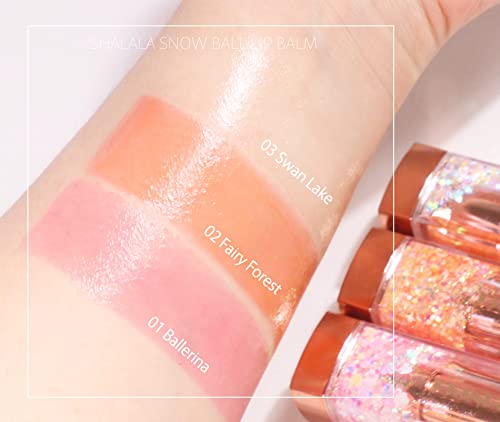 Sparkle Cute Lip Balm, Color Changing, Moisturizing, Shimmery Finish, #03 Swan Lake-Velvo Beauty