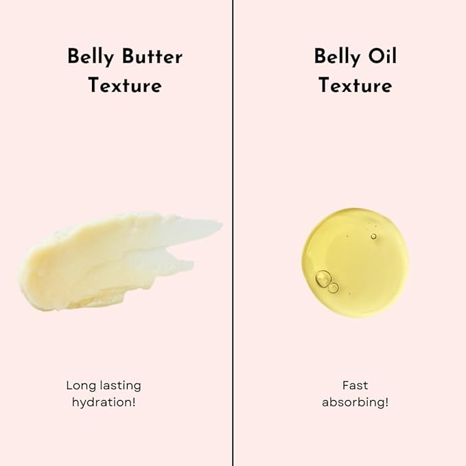 Belly Bundle by Irene Organics - Organic Belly Butter and Oil for Pregnancy Stretch Mark Prevention and Treatment - Award Winning Skincare For Pregnancy and Postpartum - Mother's Day Gift Set (Small)-Velvo Beauty