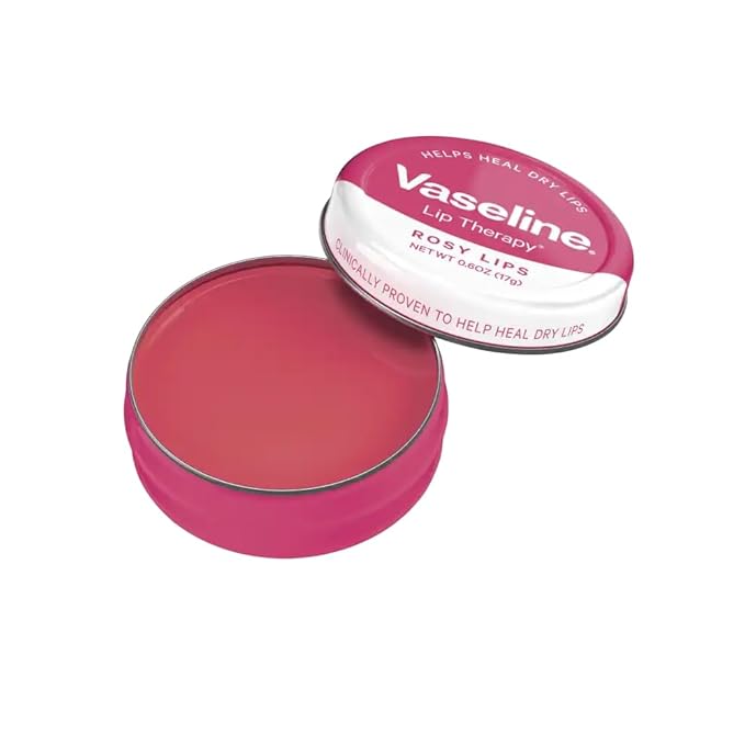 Vaseline Lip Therapy Petroleum Jelly 20g With Rose & Almond Oil Rosy Lips-Velvo Beauty