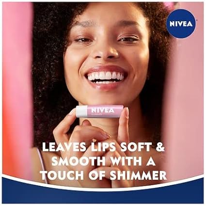 NIVEA A Kiss of Shimmer Radiant Lip Care 0.17 oz (Pack of 6)-Velvo Beauty