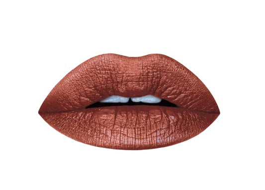 Aromi Metallic Liquid Lipstick | Chocolate Brown, Mahogany Bronze, Shimmery Finish, Vegan, Cruelty-free, Long-Lasting, Waterproof, Handmade (Teddy Bear)-Velvo Beauty