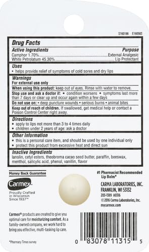 Carmex Classic Lip Balm Medicated 0.25 oz (Pack of 10)-Velvo Beauty