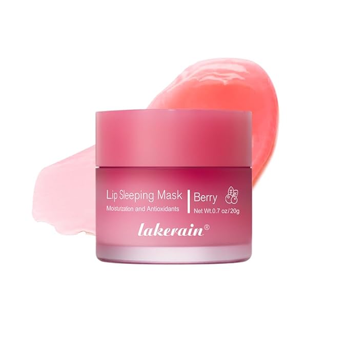 Lip Sleeping Mask, Lip Mask With Vitamin C, Antioxidants, Lip Mask Overnight,Improves Dryness, Nourishes And Hydrates, Brighten Lip Colour, Reduce Lip Lines 0.7 Oz.(02#berry)-Velvo Beauty