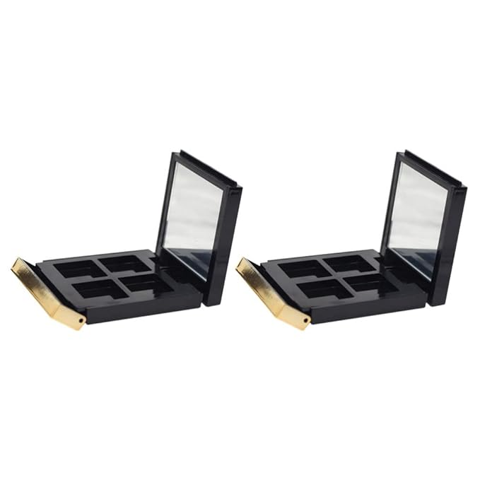 Empty Makeup Palette 2PCS Eyeshadow Makeup Palette with Mirror Plastic Cosmetic Storage Case for Makeup Eyeshadow Lipstick-Velvo Beauty