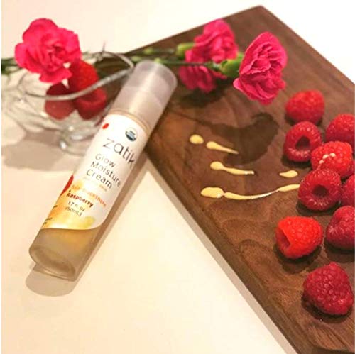 Zatik Naturals - Glow Moisture Cream, Sea-Buckthorn & Raspberry Luscious Berry Blend, USDA Certified Organic, Vegan, Non-GMO, Gluten Free, Alcohol Free, pH Balanced, Biodegradable, 1.7 oz, 50 mL-Velvo Beauty