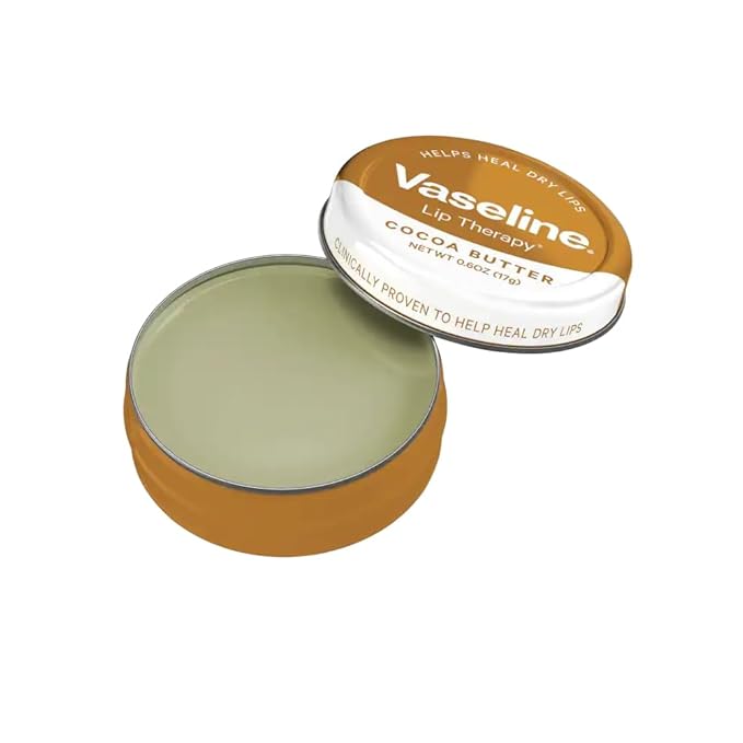 Vaseline Lip Therapy Cocoa Butter Lip Balm Tin, 0.6 Ounce - 12 per case.-Velvo Beauty