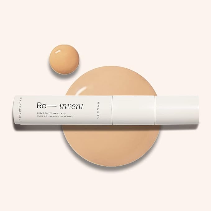 HALEYS Re-invent Sheer Tinted Marula Oil (Light Neutral), Skin Tint, Tinted BB Moisturizer, Tinted Foundation, Face Oil, Hydrate Skin, Flexible Shades, Low to Med Coverage, For All Skin Types-Velvo Beauty