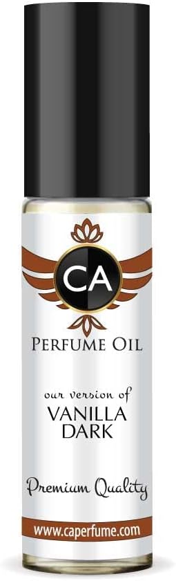 CA Perfume Impression of Emra Vanilla Dark For Women & Men Replica Fragrance Body Oil Dupes Alcohol-Free Essential Aromatherapy Sample Travel Size Concentrated Long Lasting Roll-On 0.3 Fl Oz/10ml-Velvo Beauty