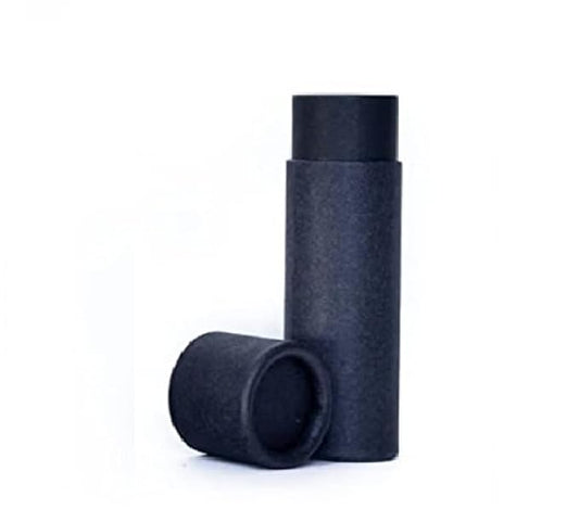 GreenWay 0.3oz / 8.5g Kraft Paperboard Lip Balm Tubes with Lids - 25 Pack Lip Gloss Tubes Refillable DIY Cosmetic Containers - Lip Balm Containers Chapstick Tubes Empty Holder Tubes - Black-Velvo Beauty