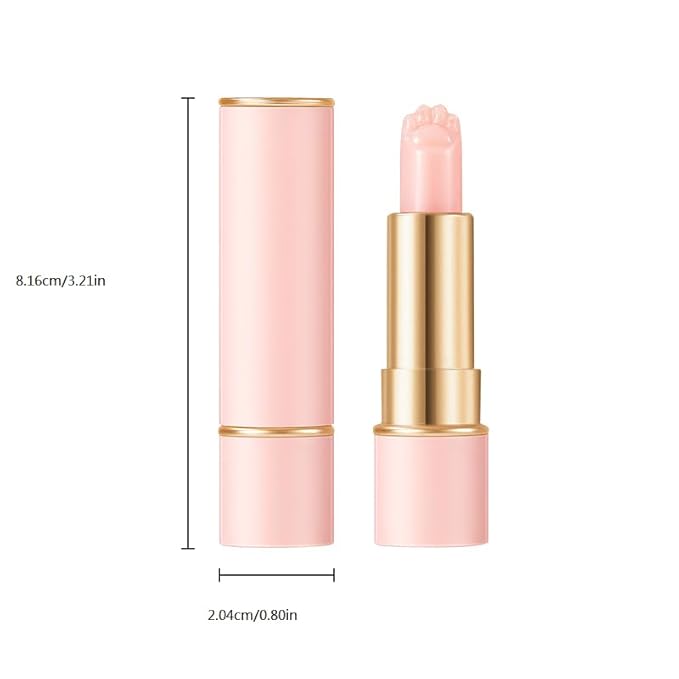 2PCS Thermochromic Lip Balm,Cat Paw Shaped Color Changing Lip Balm, Mini Cute Moisturizing Lip Balm, Long Lasting Lip Balm for Dry Lips Temperature Change Fruit Jelly Lipstick for Female Student-Velvo Beauty