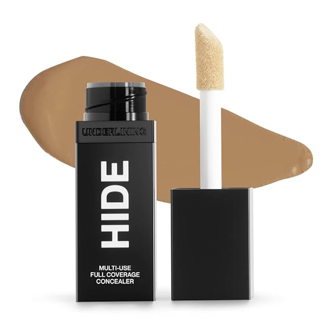 HIDE Liquid Concealer, Medium to Full Coverage Concealer for Blemishes, Under Eye Dark Circles & Scars, Oil Free Concealer, Nude (See Shade Finder), 0.5 fl oz-Velvo Beauty