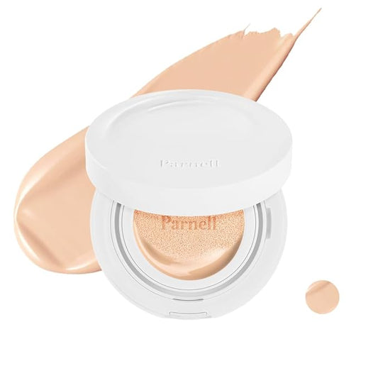 Parnell Cicamanu Serum Cushion - Moisturizing Foundation for Soothing, Coverage, Glass Skin and Lightweight for Sensitive and Dry Skin Pearl Skin (0.52 Fl Oz) (19C)-Velvo Beauty