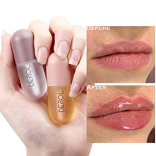 Lip Plumper,Derol Lip Plumper by NVYUE,Natural Lip Plumper and Lip Care Serum,Lip Enhancer for Fuller(2PCS)-Velvo Beauty