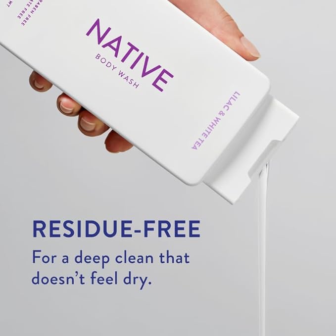 Native Body Wash Contains Naturally Derived Ingredients | For Women & Men, Sulfate, Paraben, & Dye Free Leaving Skin Soft and Hydrating | Lilac & White Tea 18 oz - 2 Pk-Velvo Beauty