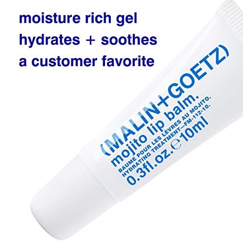 Malin + Goetz Mojito Lip Moisturizer for Men & Women, 0.3 fl. oz. - Hydrating Lip Gel for Chapped Lips, Nourishing Dry Lip Treatment, No Fragrance or Flavor, Vegan & Cruelty Free-Velvo Beauty